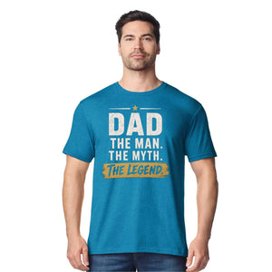 Dad The Man The Myth Father's Day Printed Unisex T-Shirt