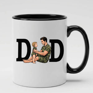 Dad and Son Camo Father's Day Printed Mug