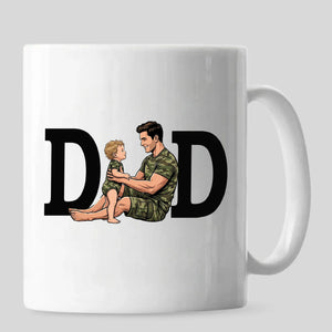 Dad and Son Camo Father's Day Printed Mug