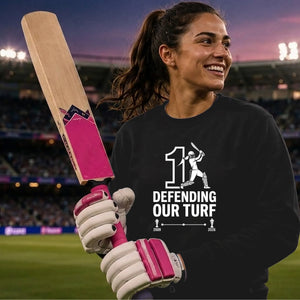 Defending Our Turf Women Cricket Printed Unisex Sweatshirt T20 Womens World Cup