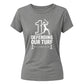 Defending Our Turf Women's Cricket Printed Ladies Fit T-Shirt - England Cricket World Cup 2026