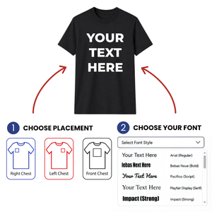 Custom Text T Shirt | Custom T Shirt | Personalised T Shirt | Your Own Text