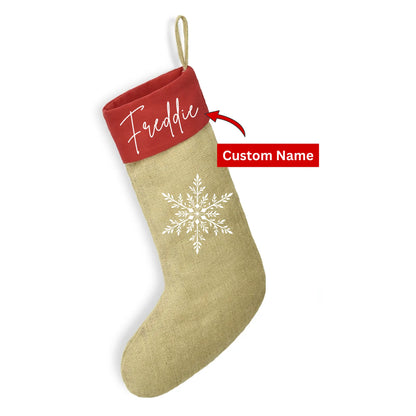 Custom Snowflake Christmas Stocking