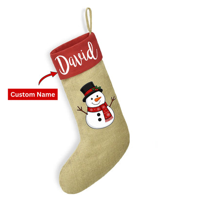 Custom Snowman for Family Christmas Stocking