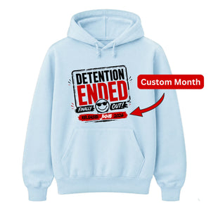 Detention Ended Personalised School Leavers Unisex Hoodie