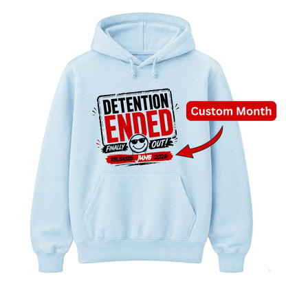 Detention Ended Personalised School Leavers Unisex Hoodie