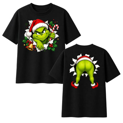 Double sided cheeky graphic Christmas Oversized T-Shirt