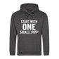 Dynamic Start With One Small Step Slogan Unisex Hoodie
