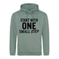 Dynamic Start With One Small Step Slogan Unisex Hoodie