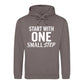 Dynamic Start With One Small Step Slogan Unisex Hoodie