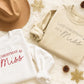 Last Christmas as a Miss Embroidered Sweatshirt | Bride to Be Holiday Jumper