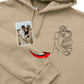Custom Photo Outline Sketch Embroidery Hoodie - EWB102