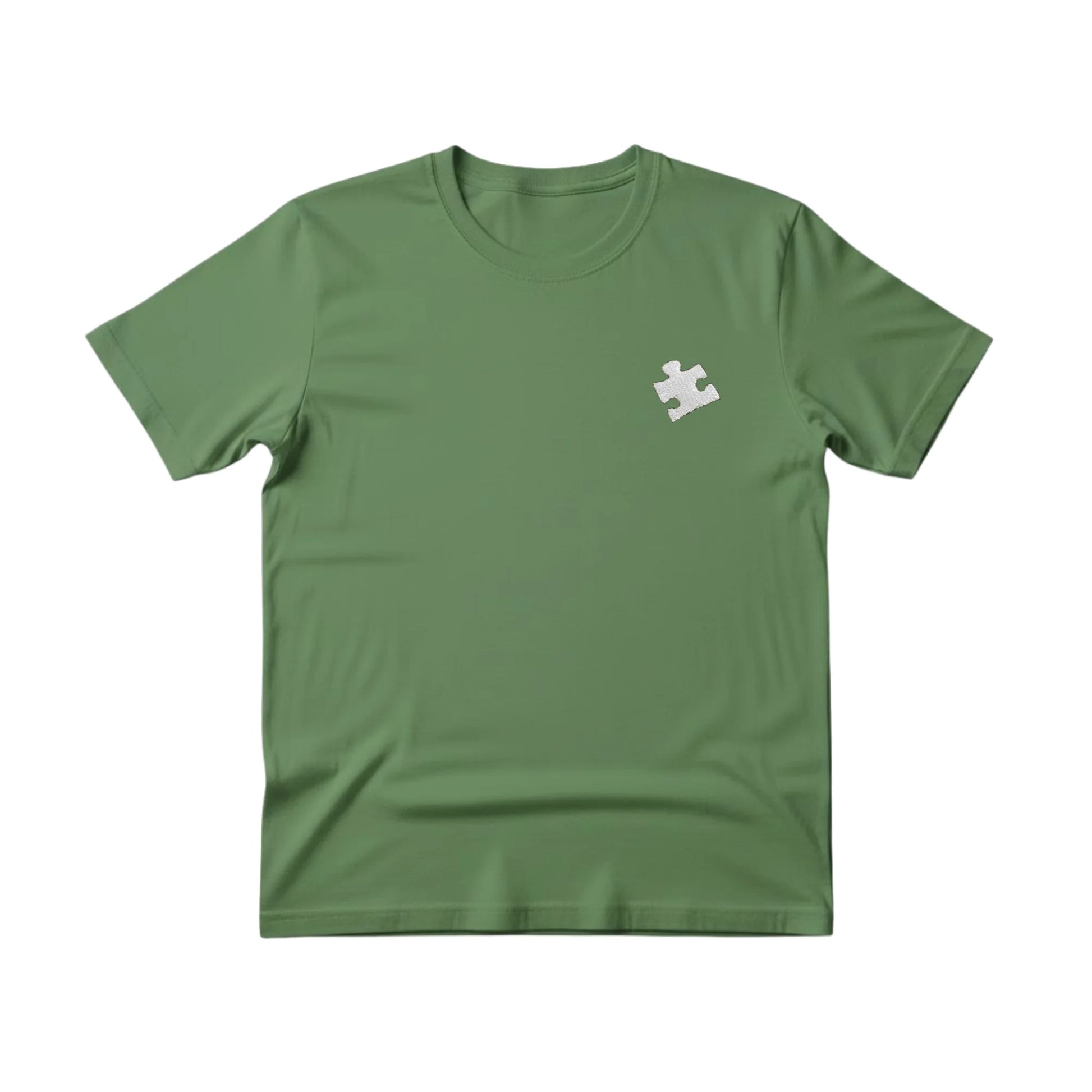 Heart Puzzle Sketch Embroidery T-Shirt - EWB103