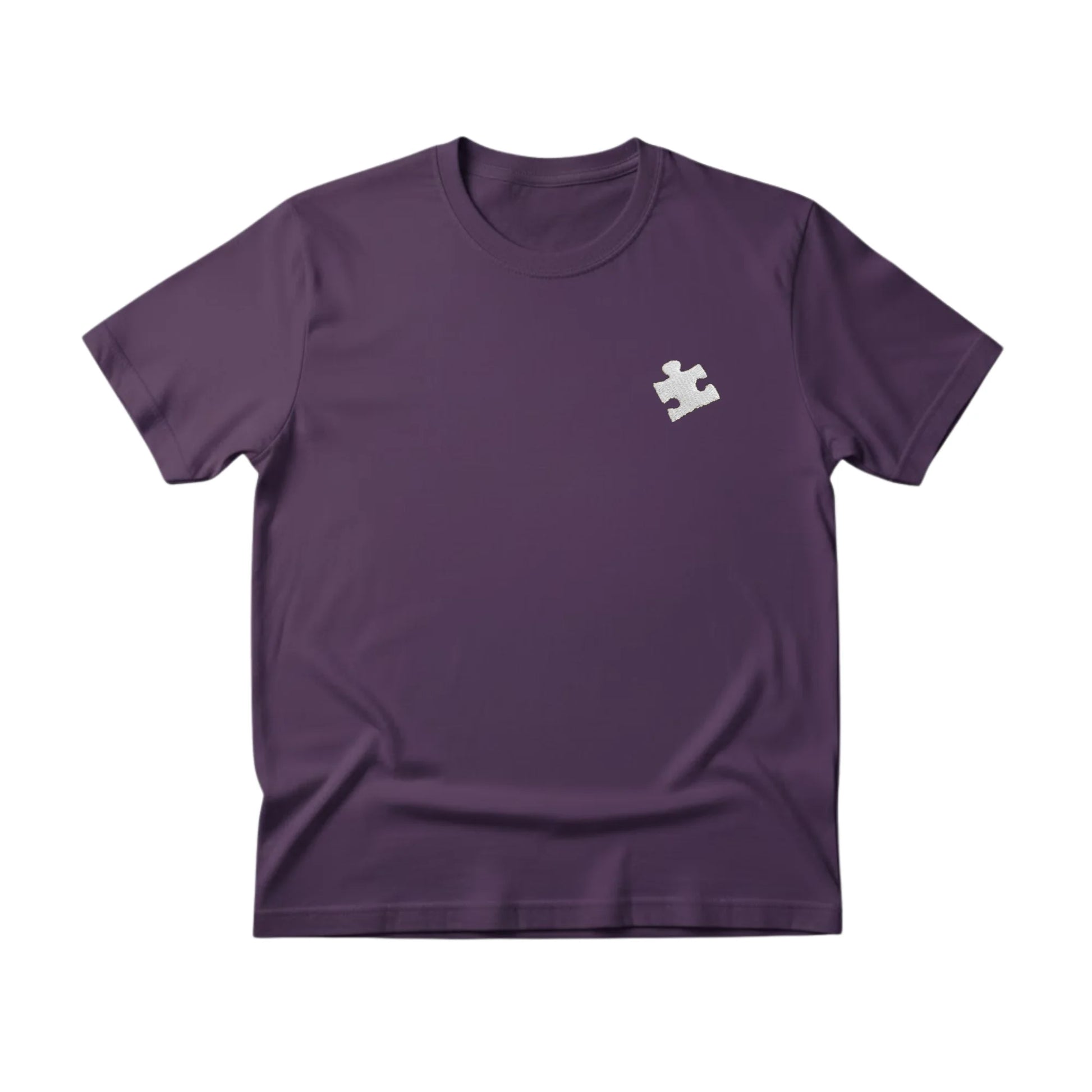 Heart Puzzle Sketch Embroidery T-Shirt - EWB103