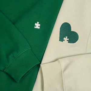 Heart Puzzle Couple Embroidered Hoodie - EWB103