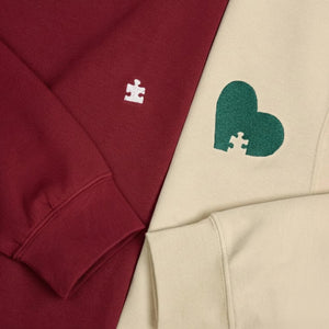 Heart Puzzle Couple Embroidered SweatShirt - EWB103