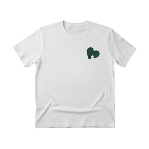 Heart Puzzle Sketch Embroidery T-Shirt - EWB103