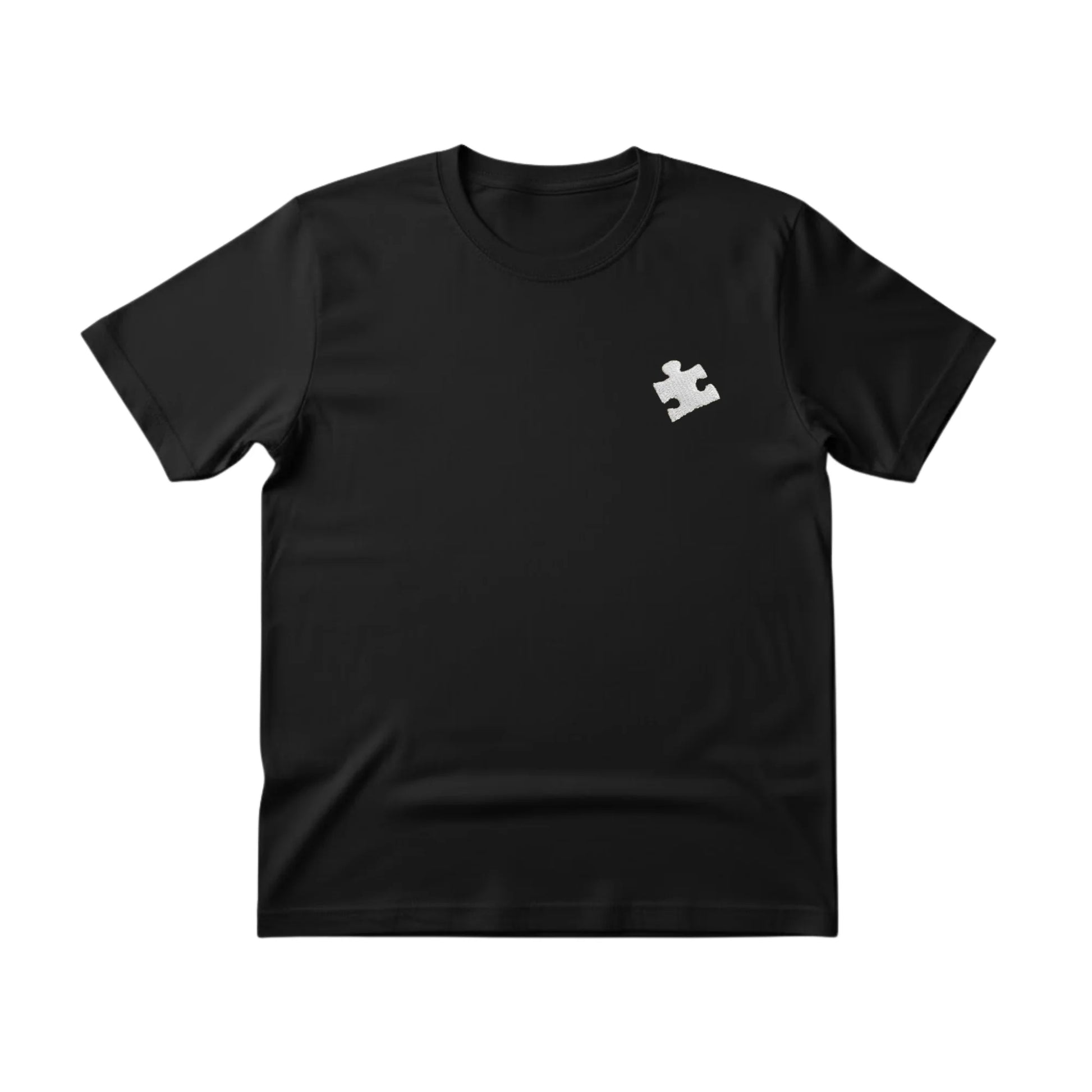 Heart Puzzle Sketch Embroidery T-Shirt - EWB103