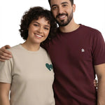 Heart Puzzle Sketch Embroidery T-Shirt - EWB103