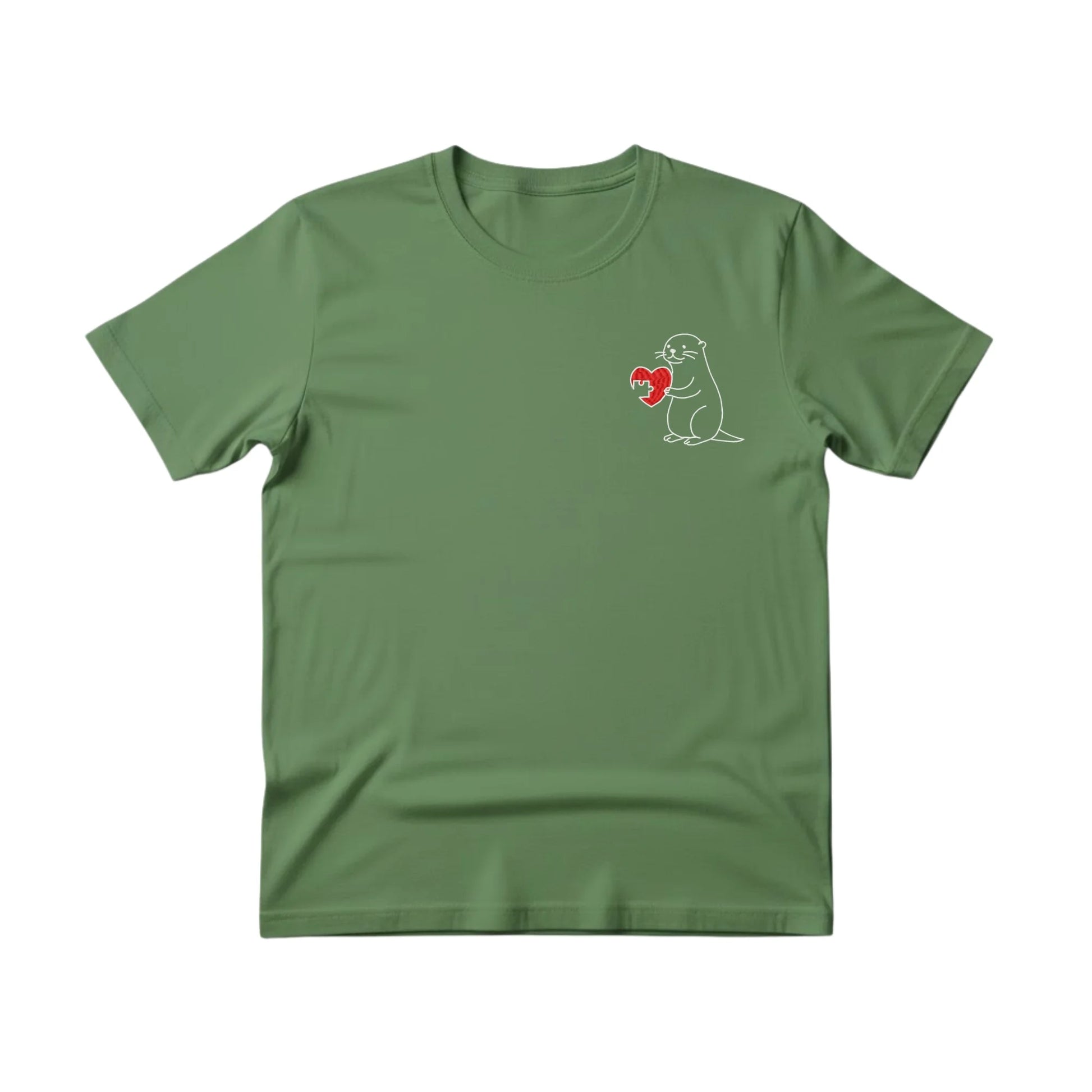 Two Halves, One Heart Sketch Embroidery T-Shirt - EWB104