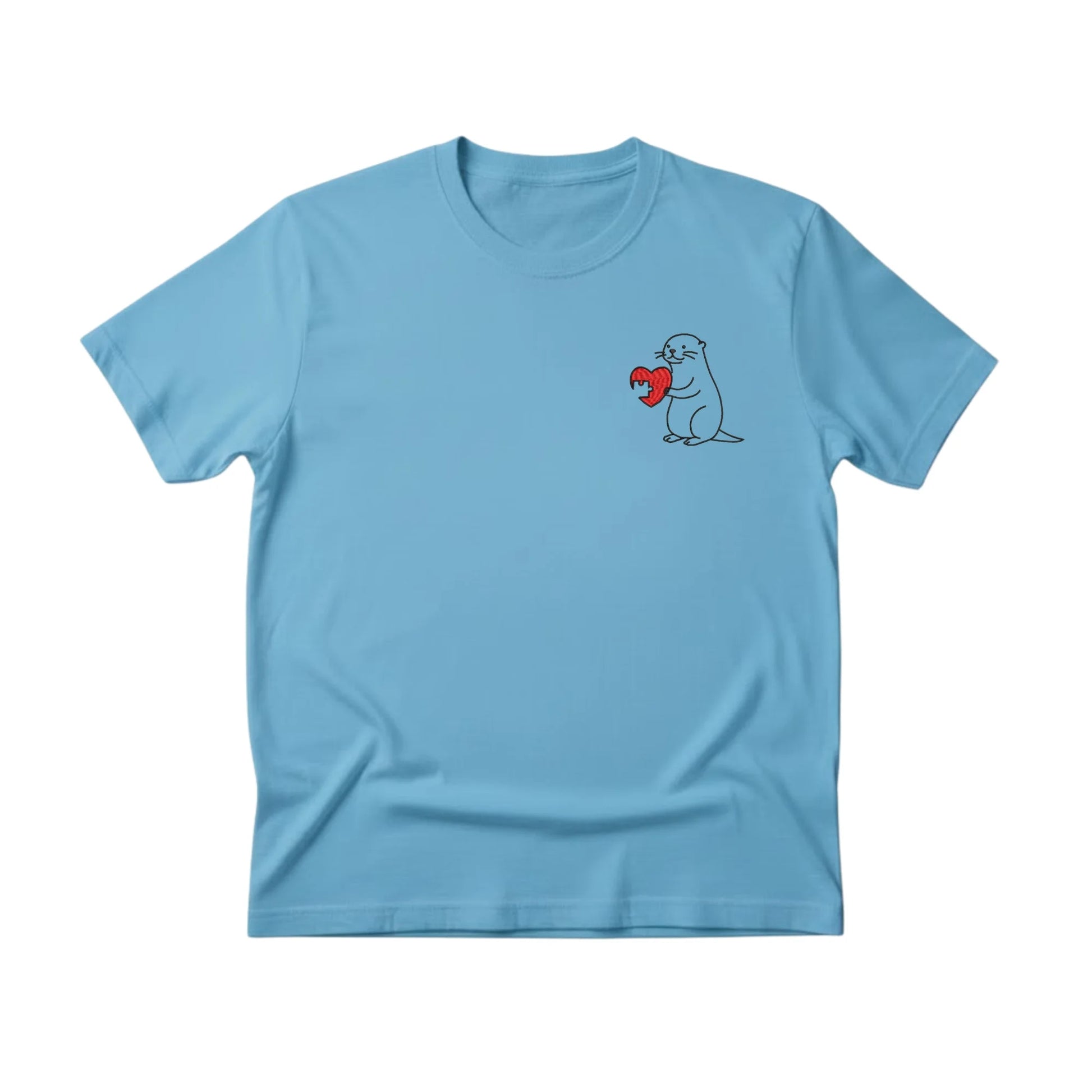 Two Halves, One Heart Sketch Embroidery T-Shirt - EWB104