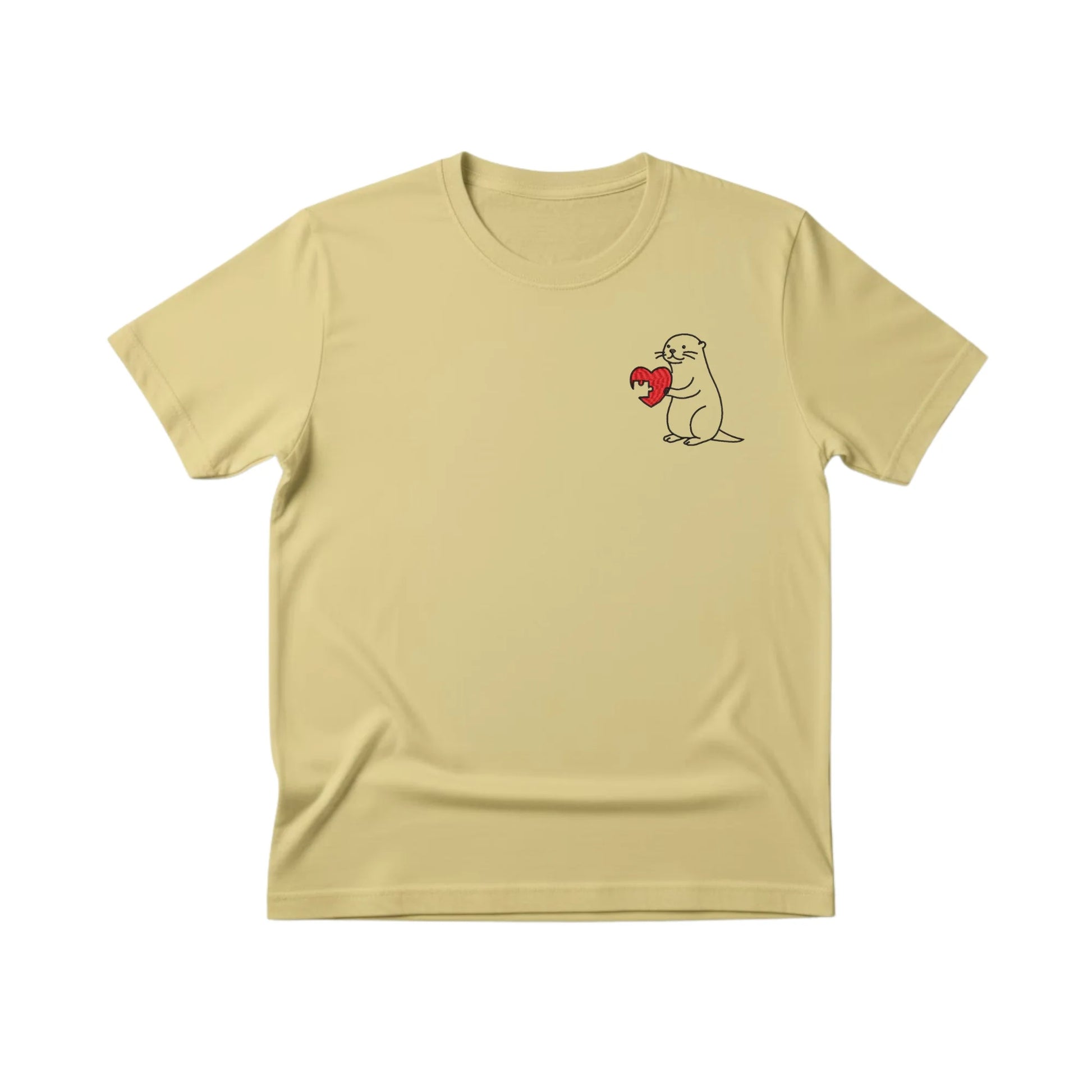 Two Halves, One Heart Sketch Embroidery T-Shirt - EWB104