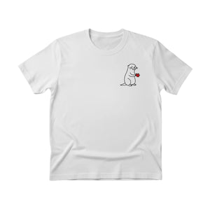 Two Halves, One Heart Sketch Embroidery T-Shirt - EWB104