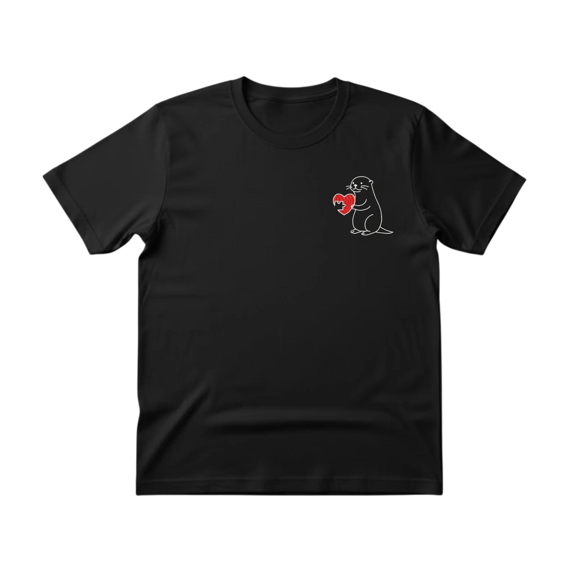 Two Halves, One Heart Sketch Embroidery T-Shirt - EWB104