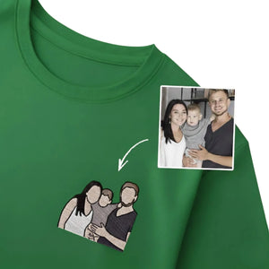 Wrapped in Love Outline Sketch Embroidery SweatShirt - EWB105