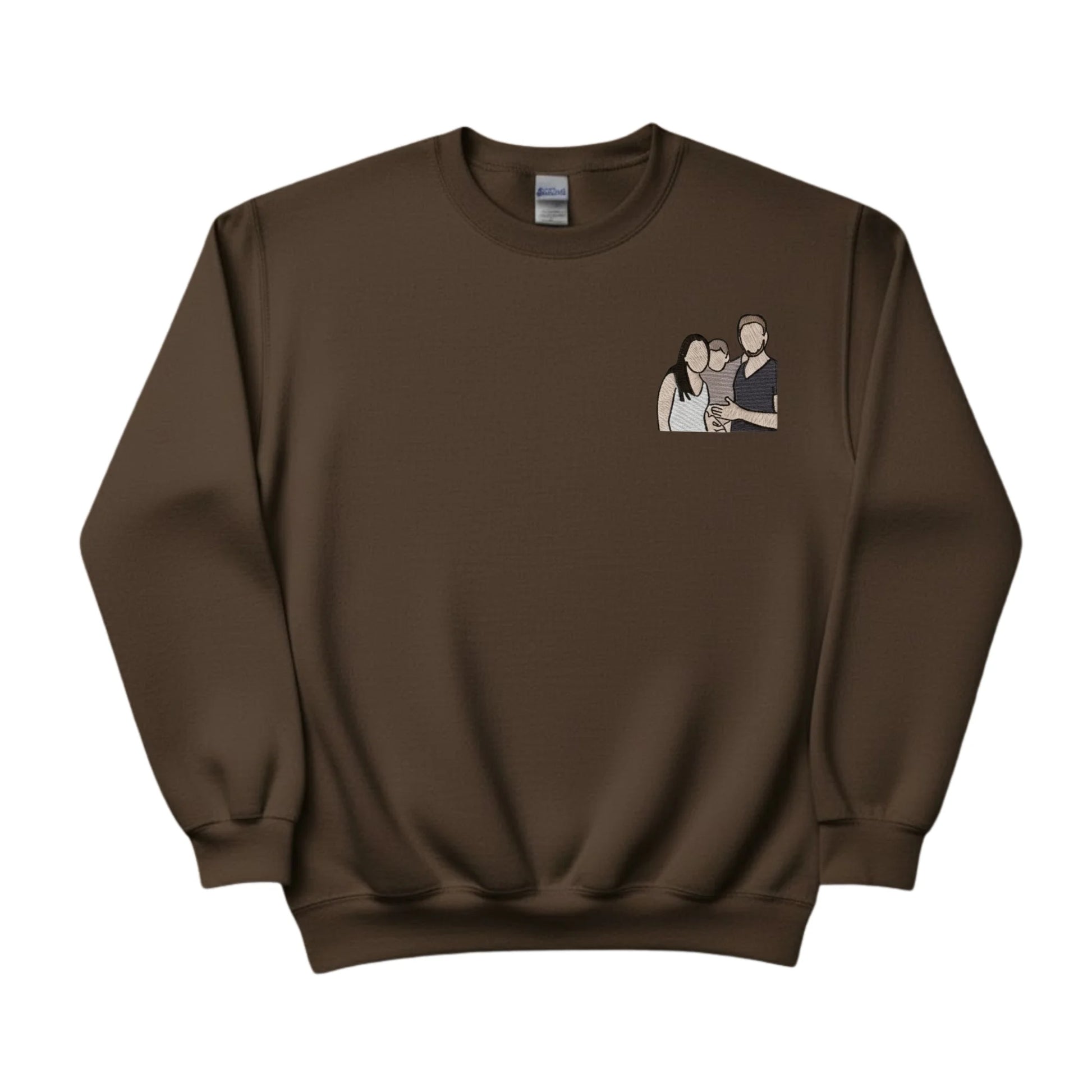 Wrapped in Love Outline Sketch Embroidery SweatShirt - EWB105