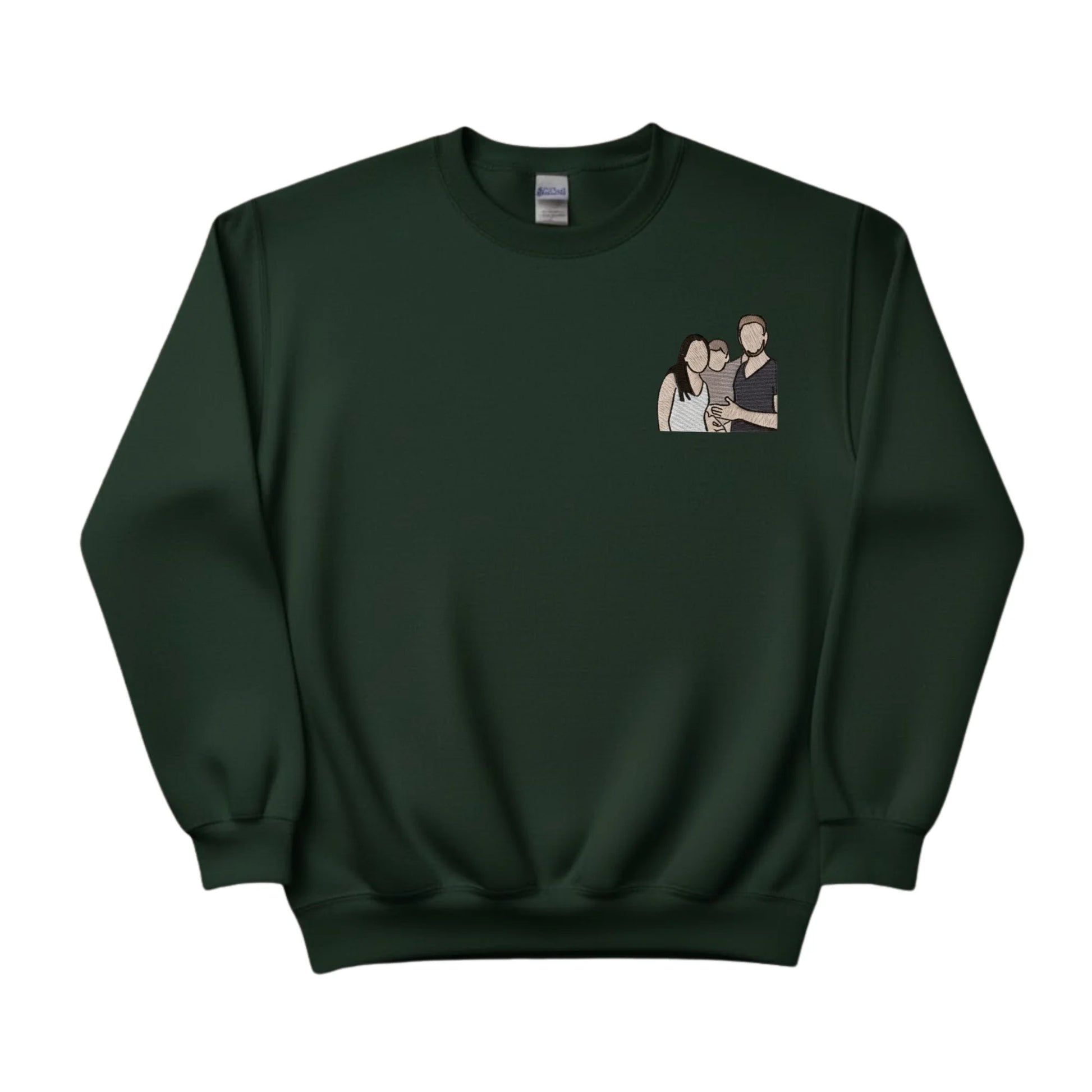 Wrapped in Love Outline Sketch Embroidery SweatShirt - EWB105