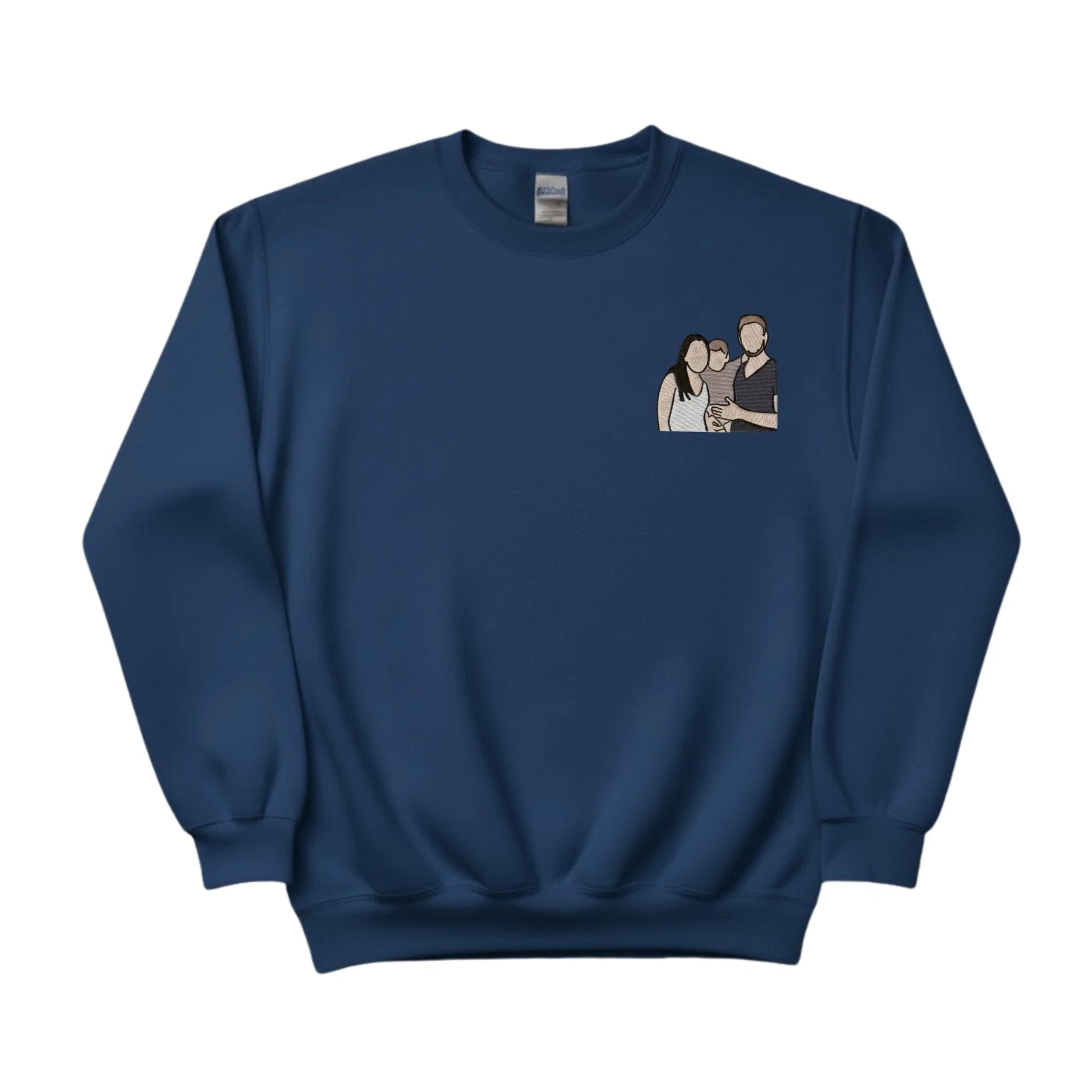 Wrapped in Love Outline Sketch Embroidery SweatShirt - EWB105