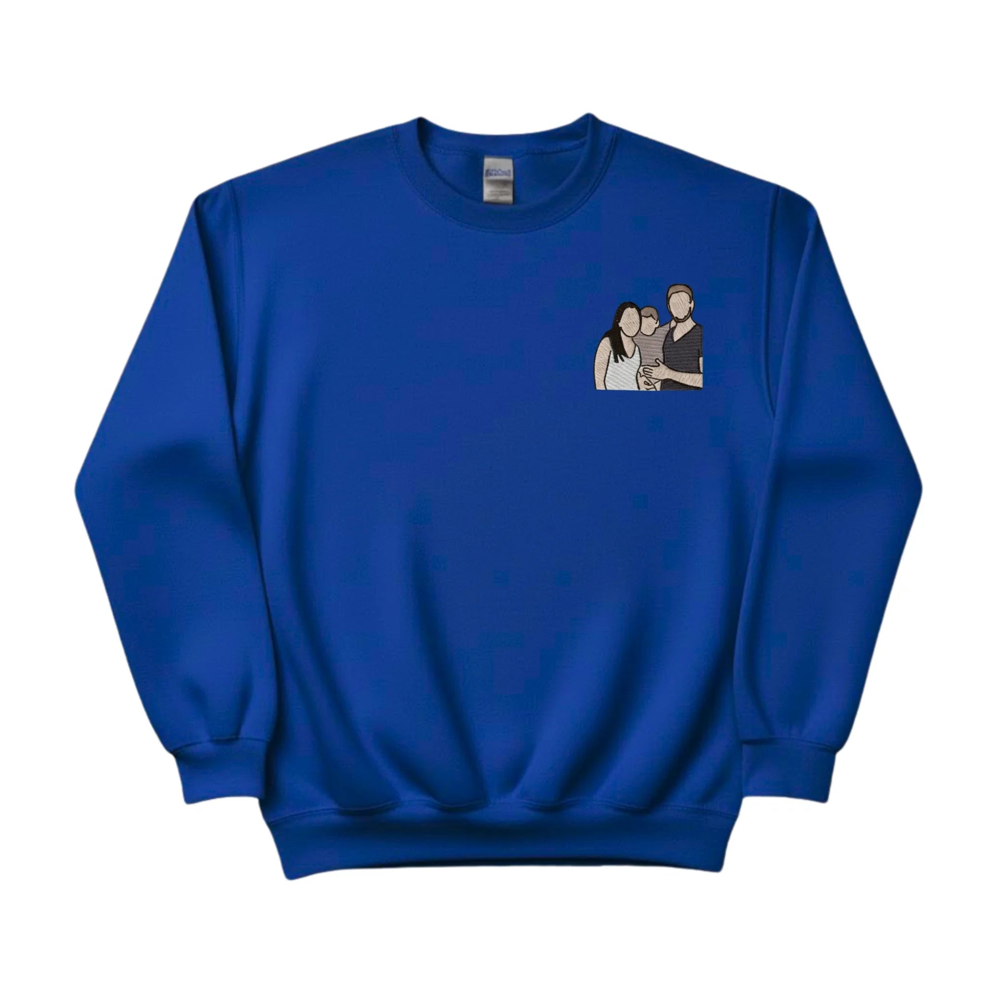 Wrapped in Love Outline Sketch Embroidery SweatShirt - EWB105