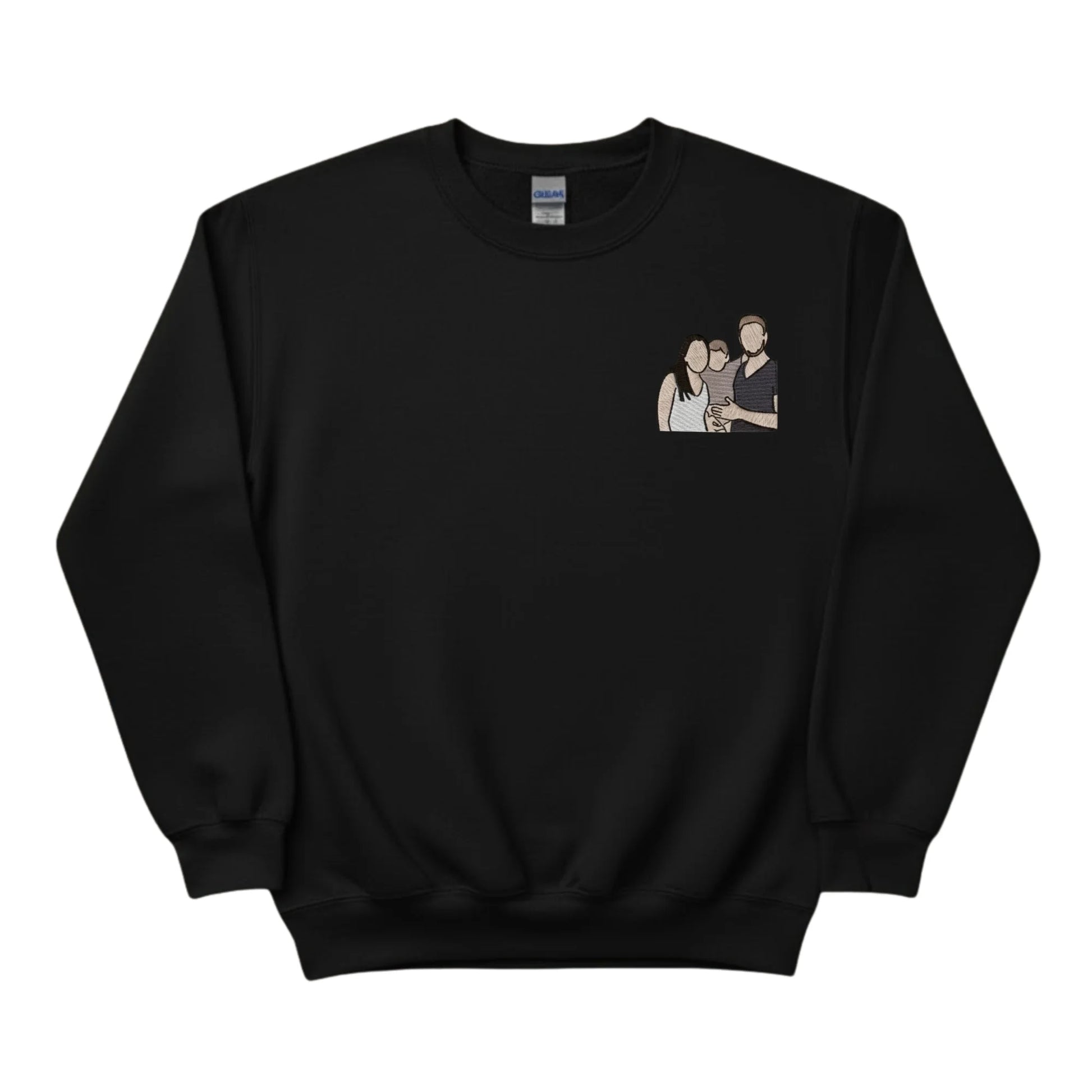 Wrapped in Love Outline Sketch Embroidery SweatShirt - EWB105