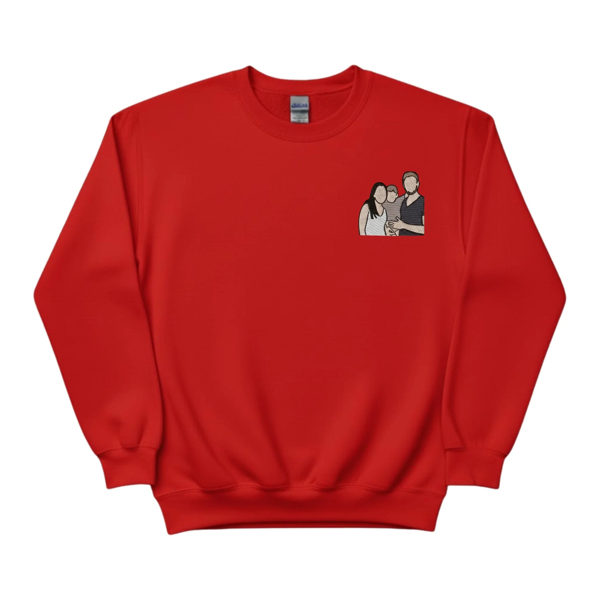 Wrapped in Love Outline Sketch Embroidery SweatShirt - EWB105