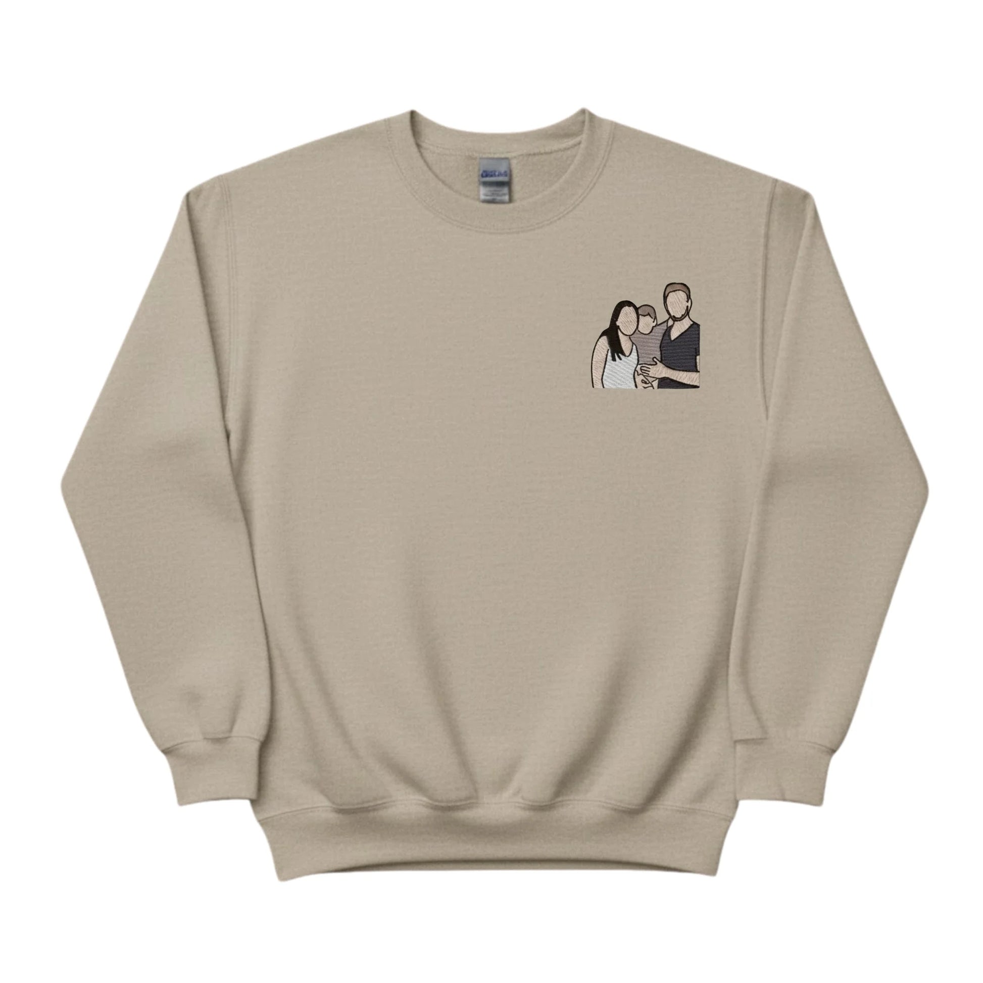 Wrapped in Love Outline Sketch Embroidery SweatShirt - EWB105