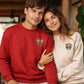 Two Bears, One Love Embroidery SweatShirt - EWB106