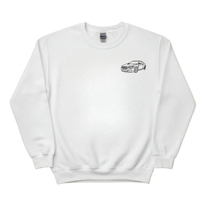 Custom Photo Outline Sketch Embroidery SweatShirt - EWB108