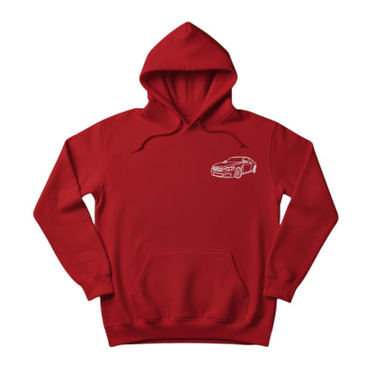 Automobile Personalised Image Outline Sketch Embroidery Hoodie - EWB108