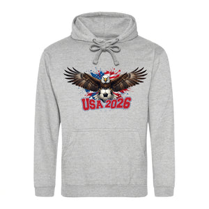 Eagle Soccer Fan Apparel USA 2026 FiFa Printed Unisex Hoodie