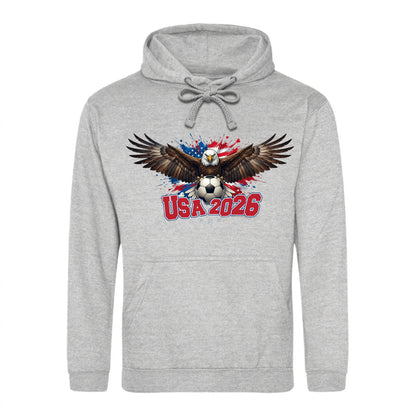 Eagle Soccer Fan Apparel USA 2026 Printed Unisex Hoodie