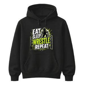 Eat Sleep Wrestle Repeat Wrestling Unisex Hoodie