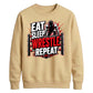 Eat Sleep Wrestle Repeat Wrestling Unisex Sweatshirt
