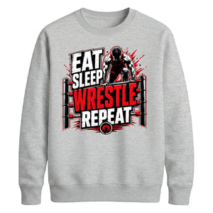 Eat Sleep Wrestle Repeat Wrestling Unisex Sweatshirt