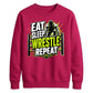Eat Sleep Wrestle Repeat Wrestling Unisex Sweatshirt