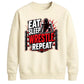 Eat Sleep Wrestle Repeat Wrestling Unisex Sweatshirt