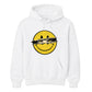 Edgy Ripped Smiley Face Anime Eyes Graphic Unisex Hoodie