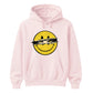 Edgy Ripped Smiley Face Anime Eyes Graphic Unisex Hoodie
