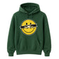 Edgy Ripped Smiley Face Anime Eyes Graphic Unisex Hoodie
