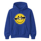 Edgy Ripped Smiley Face Anime Eyes Graphic Unisex Hoodie